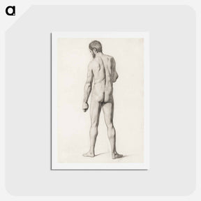 アートポストカード-Academic Nude, Seen from the Back - ポール セザンヌ Postcard.