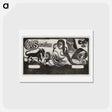 アートポストカード-Three People, a Mask, a Fox and a Bird - ポール ゴーギャン Postcard.