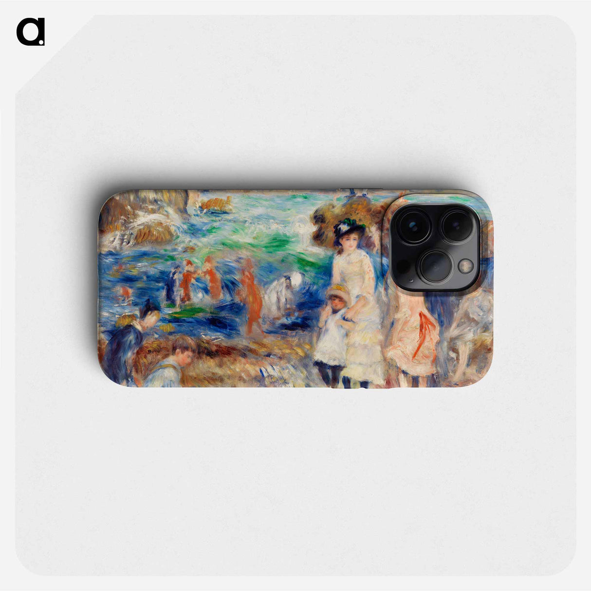 Children on the Seashore, Guernsey - Pierre Auguste Renoir Phone Case.