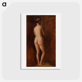アートポストカード-Standing Female Nude - トーマス エイキンズ Postcard.