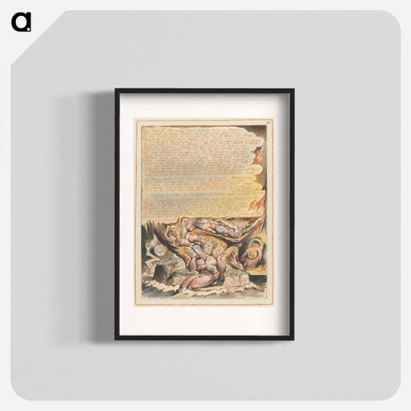 アートポスター-Jerusalem, Plate 50, "The Atlantic Mountains" - ウィリアム ブレイク Poster.