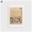 アートポストカード-Jerusalem, Plate 50, "The Atlantic Mountains" - ウィリアム ブレイク Postcard.