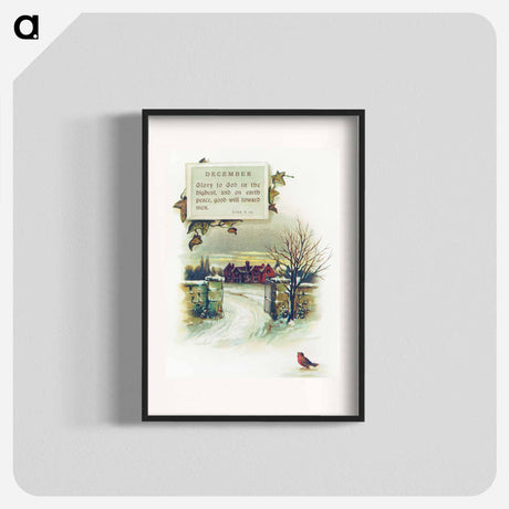 アートポスター-Winter Landscape from Mottoes for the Month
 - 大英図書館 Poster.