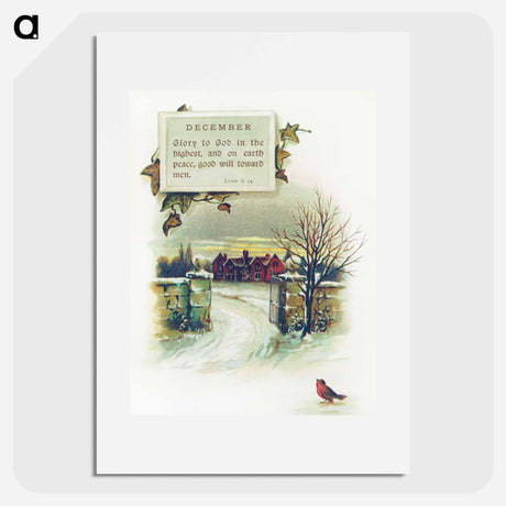 アートポスター-Winter Landscape from Mottoes for the Month
 - 大英図書館 Poster.