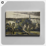 アートパネル-Church and Farm at Éragny - カミーユ ピサロ Canvas.