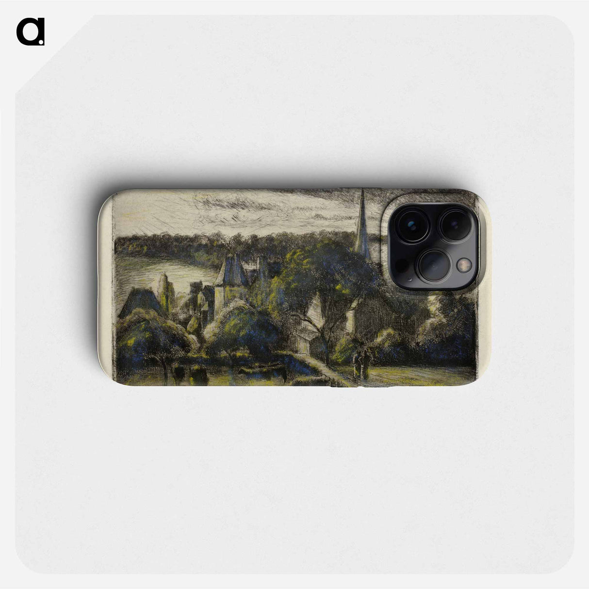 Church and Farm at Éragny - Camille Pissarro Phone Case.