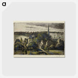 アートポストカード-Church and Farm at Éragny - カミーユ ピサロ Postcard.