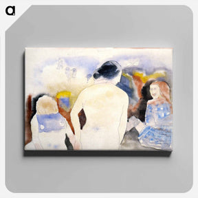 アートパネル-Woman with Black Hair and Two Children - チャールズ デムス Canvas.