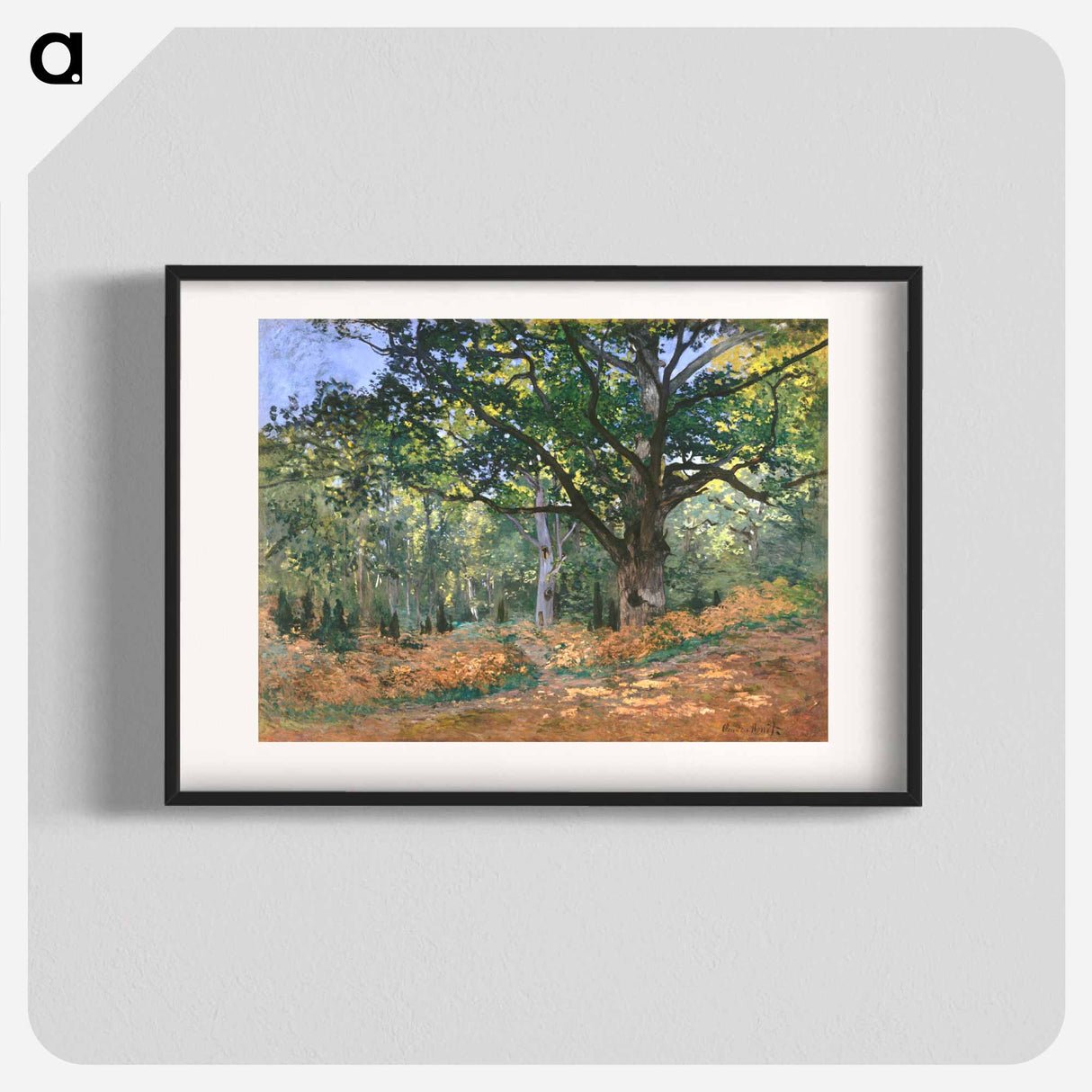 The Bodmer Oak, Fontainebleau Forest - Claude Monet Poster.