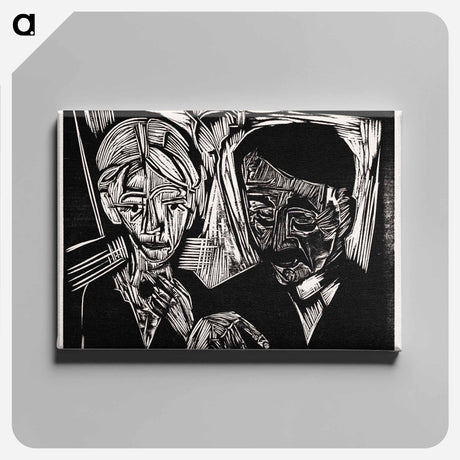 アートパネル-The Married Couple Müller - エルンスト ルートヴィヒ キルヒナー Canvas.