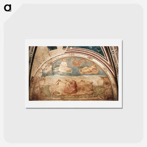 アートポストカード-St John on Patmos - ジョット ディ ボンドーネ Postcard.