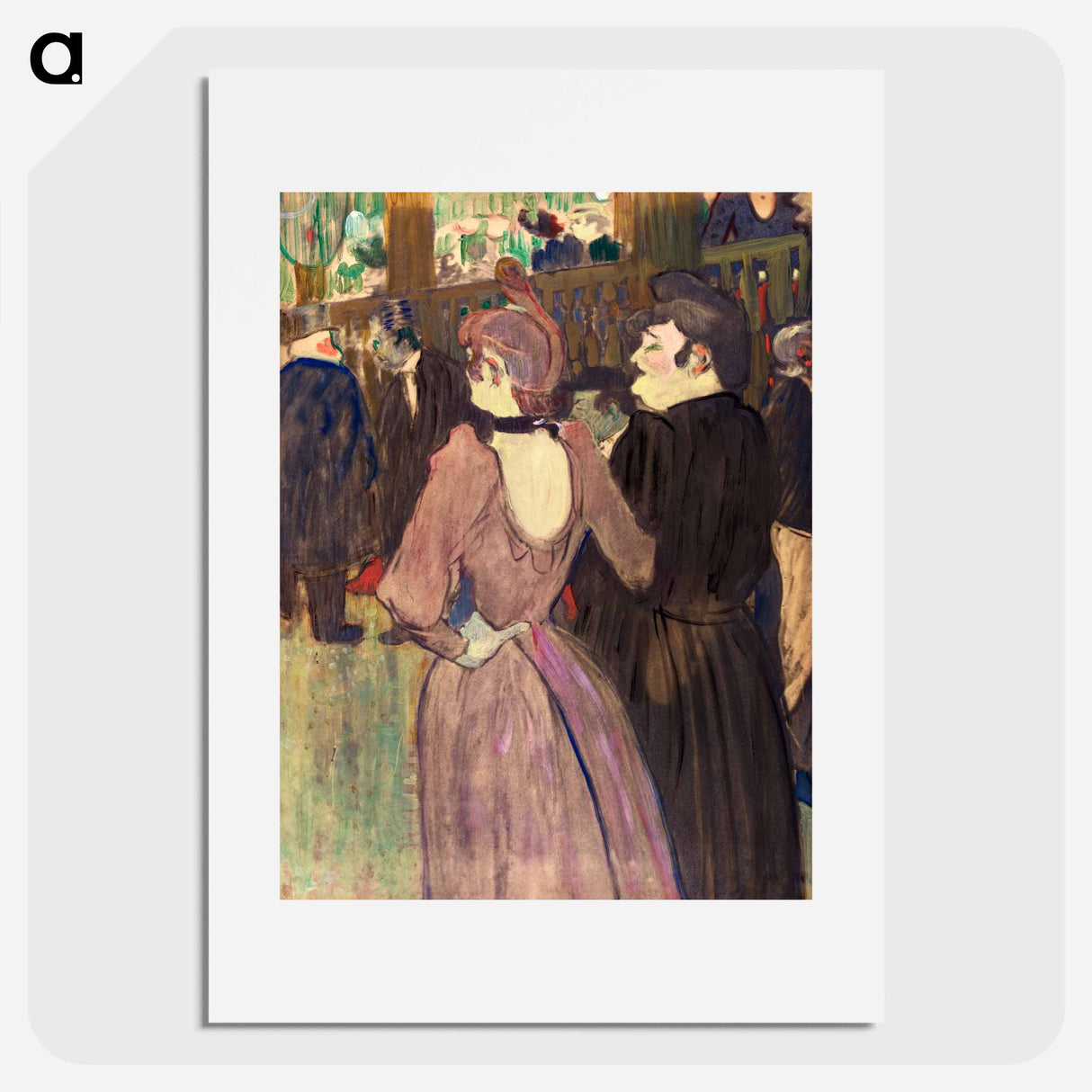 La Goulue and Her Sister - Henri de Toulouse-Lautrec Poster.