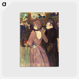 アートポストカード-La Goulue and Her Sister - アンリ ド トゥールーズ ロートレック Postcard.