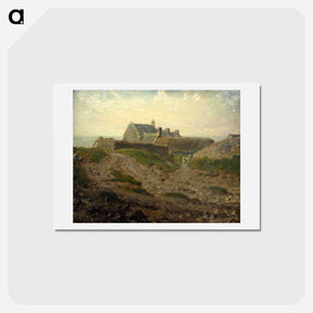アートポストカード-Priory at Vauville, Normandy - ジャン フランソワ ミレー Postcard.