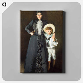 アートパネル-Portrait of Mrs. Edward L. Davis and Her Son, Livingston Davis - ジョン シンガー サージェント Canvas.