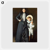 アートポストカード-Portrait of Mrs. Edward L. Davis and Her Son, Livingston Davis - ジョン シンガー サージェント Postcard.