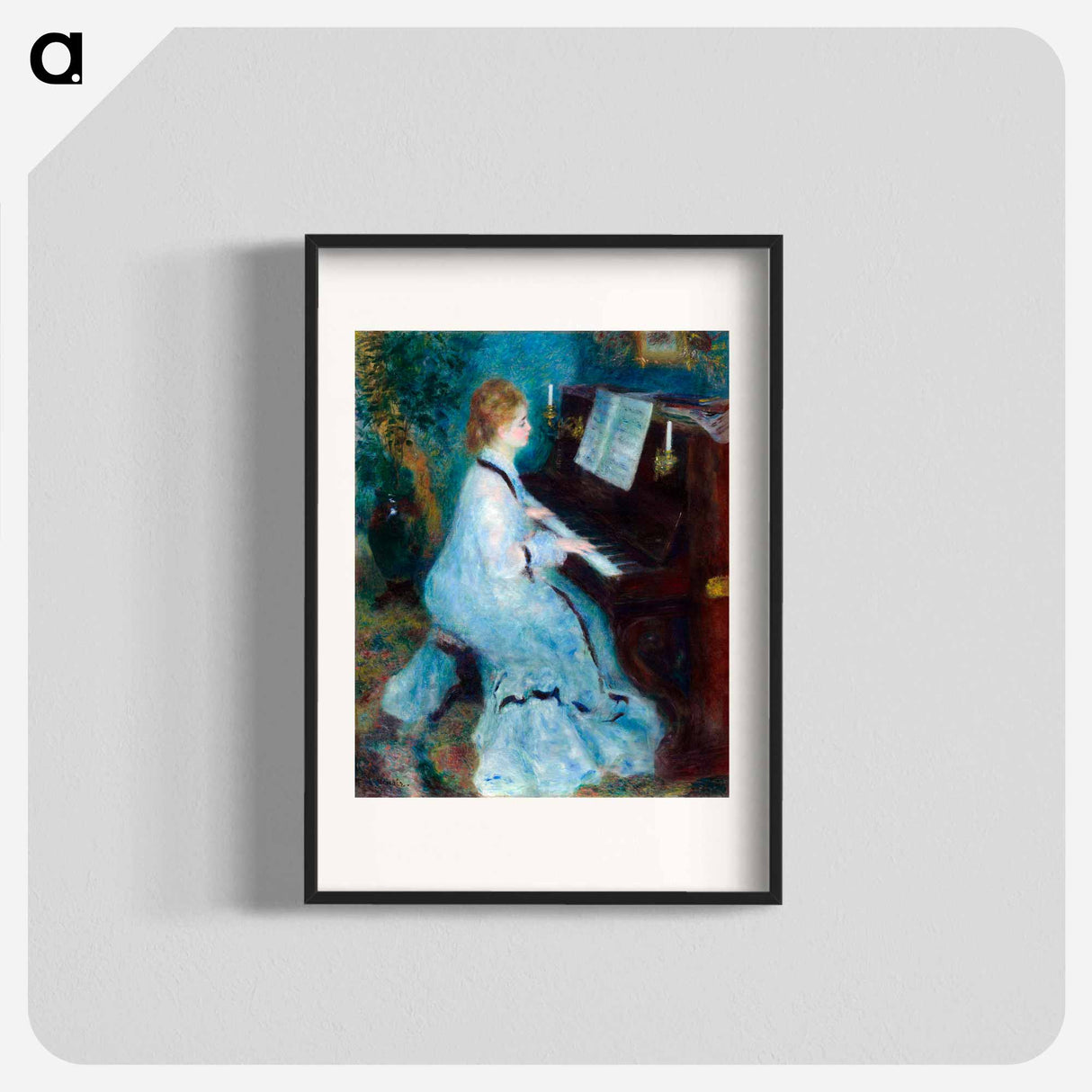 Woman at the Piano - ピエール オーギュスト ルノワール Poster.