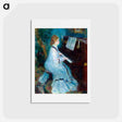 アートポストカード-Woman at the Piano - ピエール オーギュスト ルノワール Postcard.