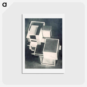 アートポストカード-Model of artist's house - テオ ファン ドゥースブルフ Postcard.