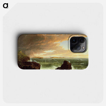 View Across Frenchman`s Bay from Mount Desert Island, After a Squall - トーマス コール Phone Case.