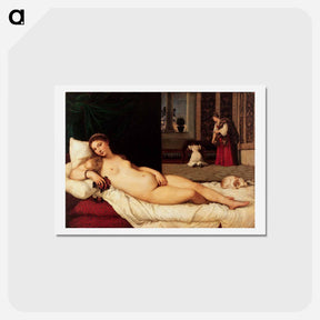 アートポストカード-Venus of Urbino - ティツィアーノ ヴェチェッリオ Postcard.