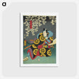 アートポストカード-Actor Arashi Rikan II in the Play Yoshitsune Sembonzakura (Thousand Cherry Trees)
 - 歌川 国貞 Postcard.