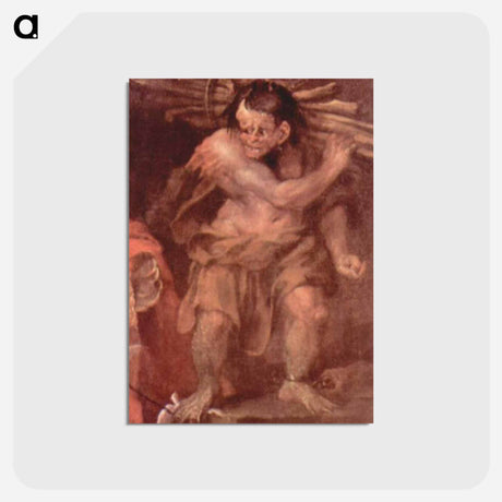 アートポストカード-Caliban from "The Tempest" of William Shakespeare - ウィリアム ホガース Postcard.