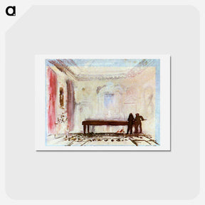 アートポストカード-Playing Billiards, Petworth - ウィリアム ターナー Postcard.