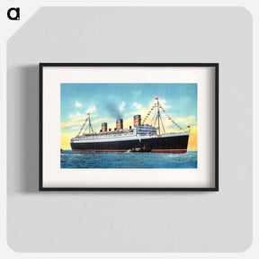 アートポスター-S. S. Queen Mary
 - ボストン公共図書館 Poster.