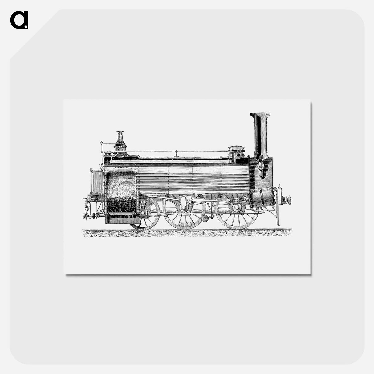 アートポストカード-Steam Train from Six Weeks of Vacation
 - 大英図書館 Postcard.