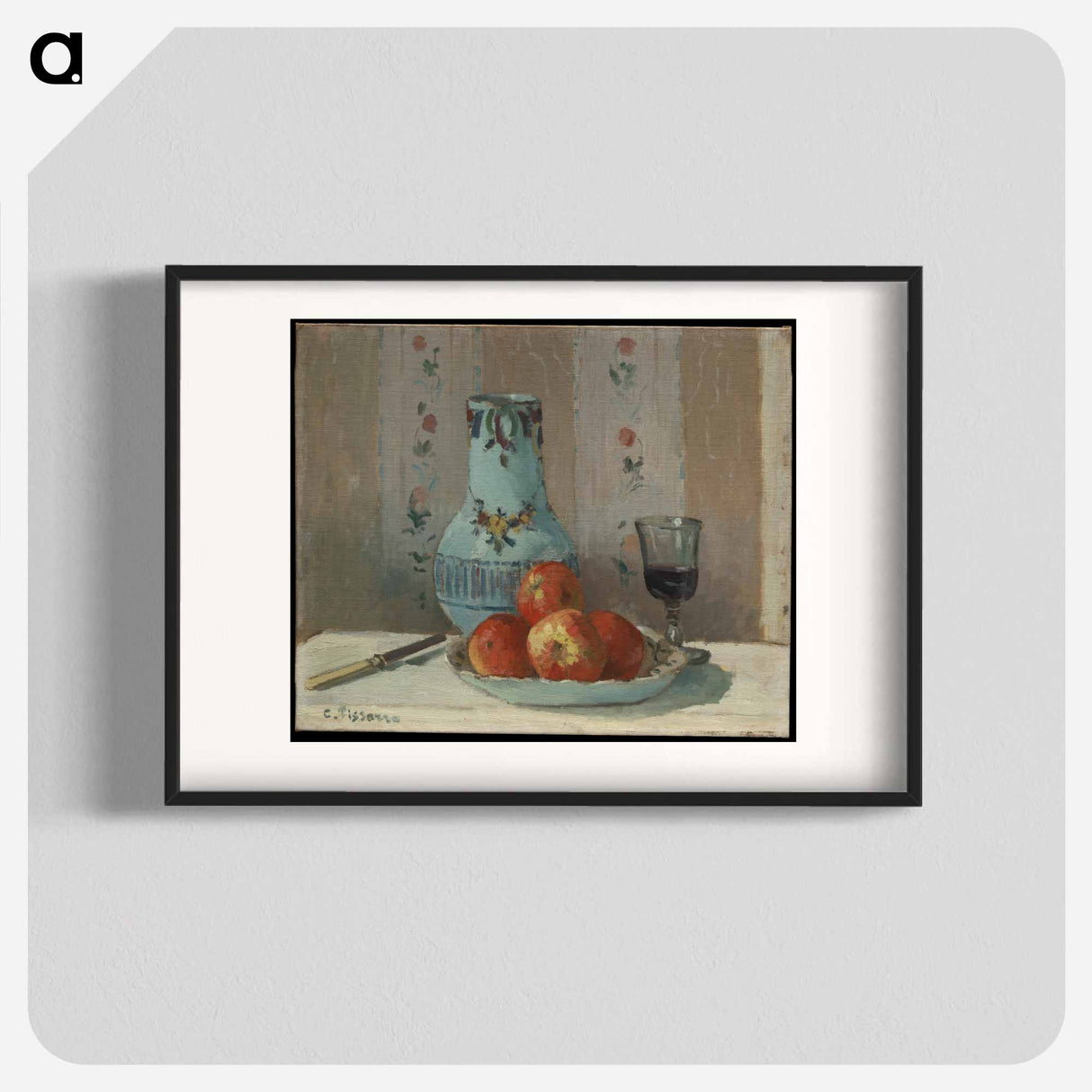 Still Life with Apples and Pitcher - Camille Pissarro Poster.