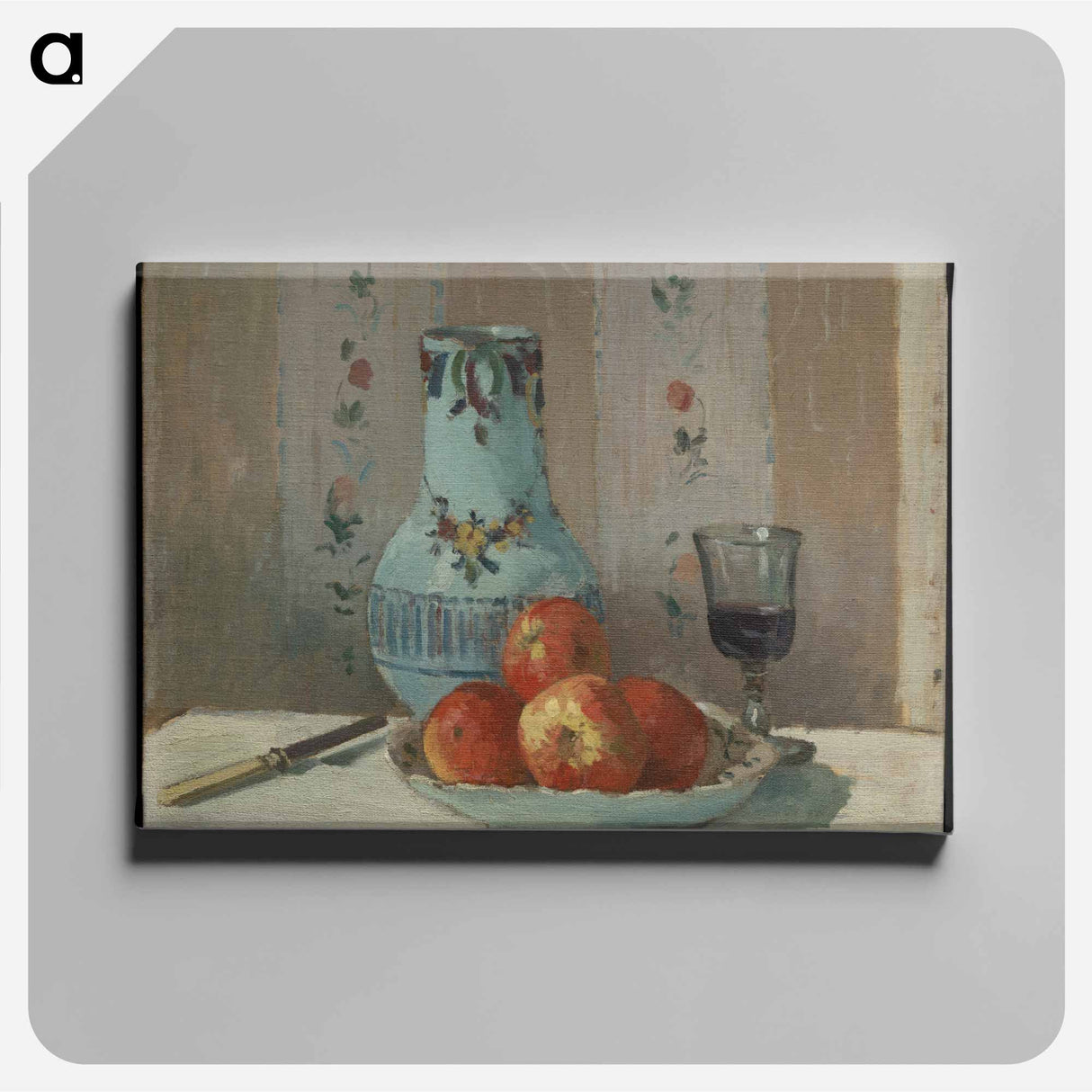 Still Life with Apples and Pitcher - Camille Pissarro Canvas.