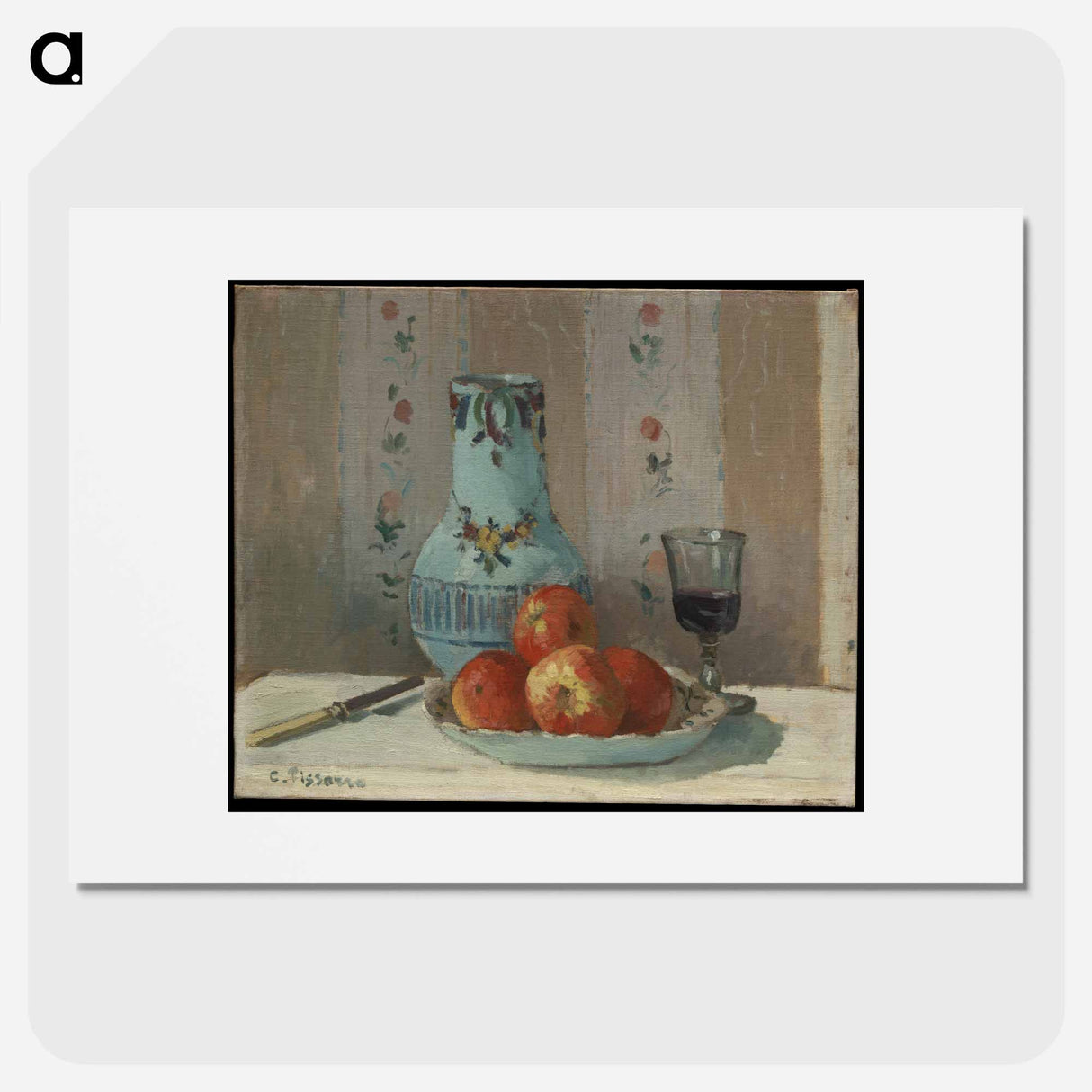 Still Life with Apples and Pitcher - Camille Pissarro Poster.