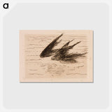 アートポストカード-Swallows - エドゥアール マネ Postcard.