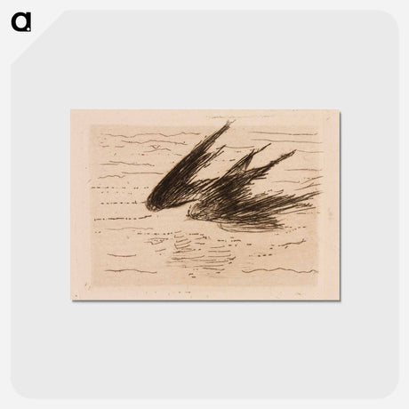 アートポストカード-Swallows - エドゥアール マネ Postcard.
