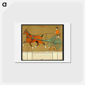 アートポストカード-Country House calendar print in high resolution by Edward Penfield - エドワード ペンフィールド Postcard.