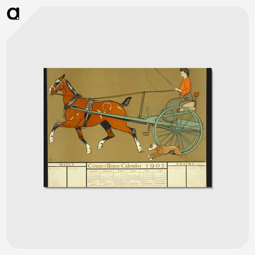 Country House calendar print in high resolution by Edward Penfield - エドワード ペンフィールド Postcard.