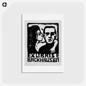 アートポストカード-Ex Libris E. Backhausen III - エルンスト ルートヴィヒ キルヒナー Postcard.