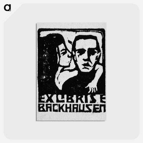 アートポストカード-Ex Libris E. Backhausen III - エルンスト ルートヴィヒ キルヒナー Postcard.