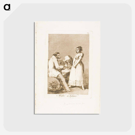 アートポストカード-It is Better to Be Lazy - フランシスコ デ ゴヤ Postcard.