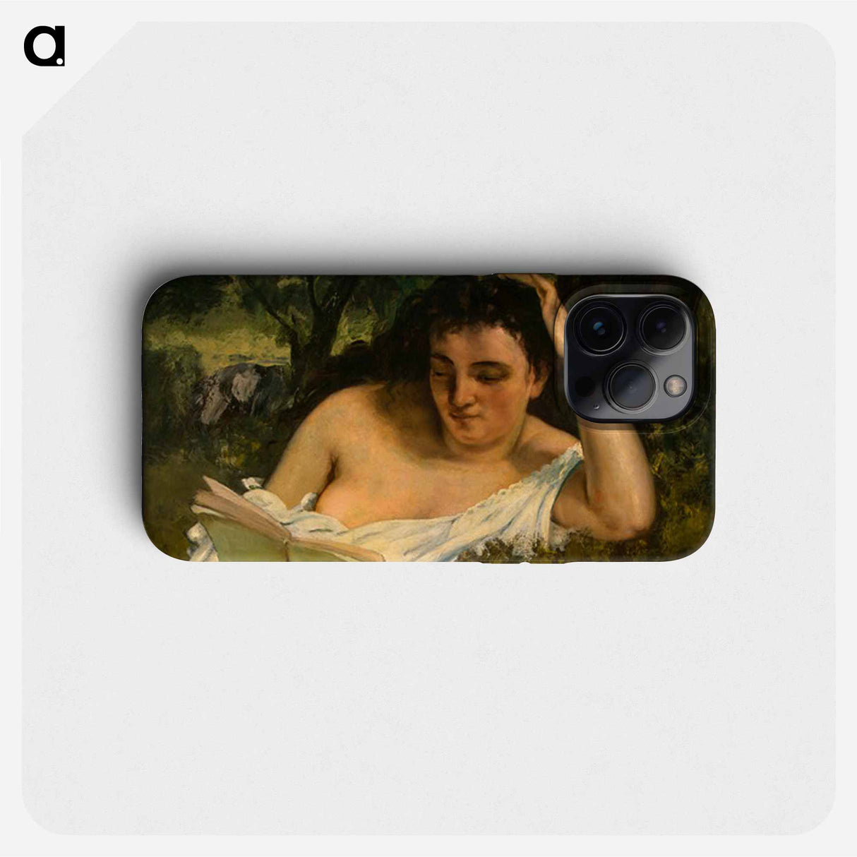 A Young Woman Reading - ギュスターヴ クールベ Phone Case.
