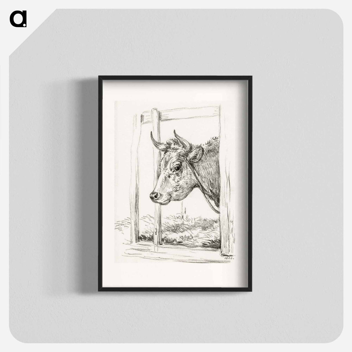 Head of a cow - ジャン ベルナール Poster.