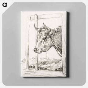 アートパネル-Head of a cow - ジャン ベルナール Canvas.