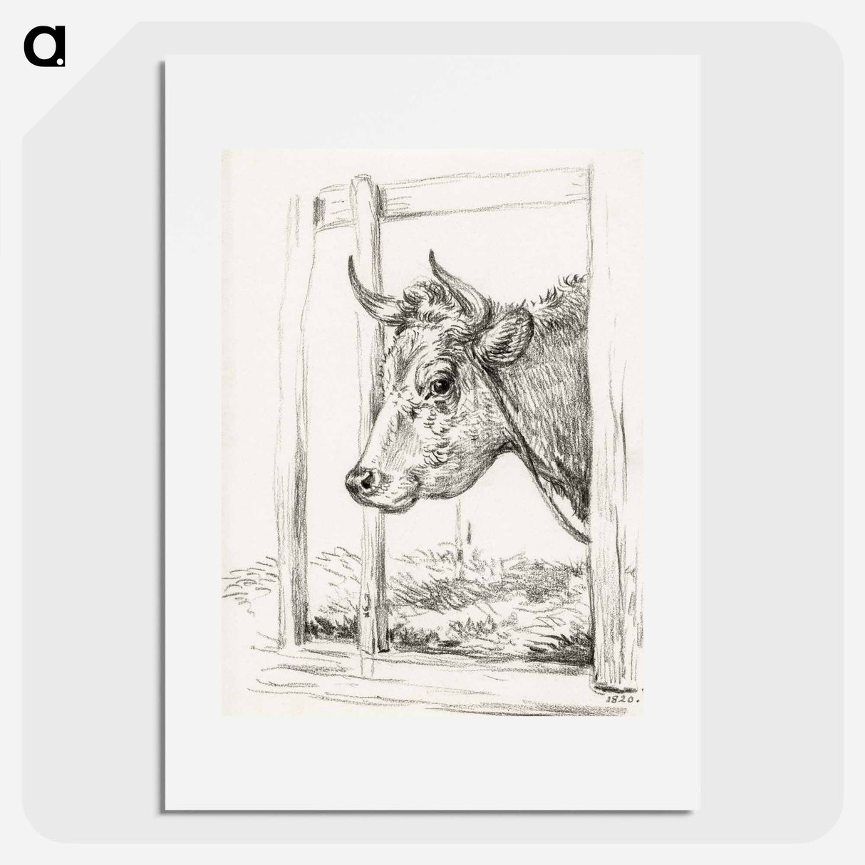 Head of a cow - ジャン ベルナール Poster.