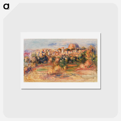 アートポストカード-Landscape, La Gaude - ピエール オーギュスト ルノワール Postcard.