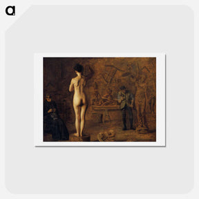 アートポストカード-William Rush Carving His Allegorical Figure of the Schuylkill River - トーマス エイキンズ Postcard.