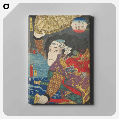 アートパネル-Portrait of a Man with Straw Hat
 - 歌川 国貞 Canvas.