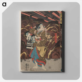 アートパネル-Wada yoshimori tomoe gozen yamabuki - 歌川 国芳 Canvas.