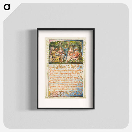 アートポスター-Songs of Innocence and of Experience: Laughing Song - ウィリアム ブレイク Poster.