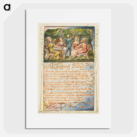 アートポスター-Songs of Innocence and of Experience: Laughing Song - ウィリアム ブレイク Poster.